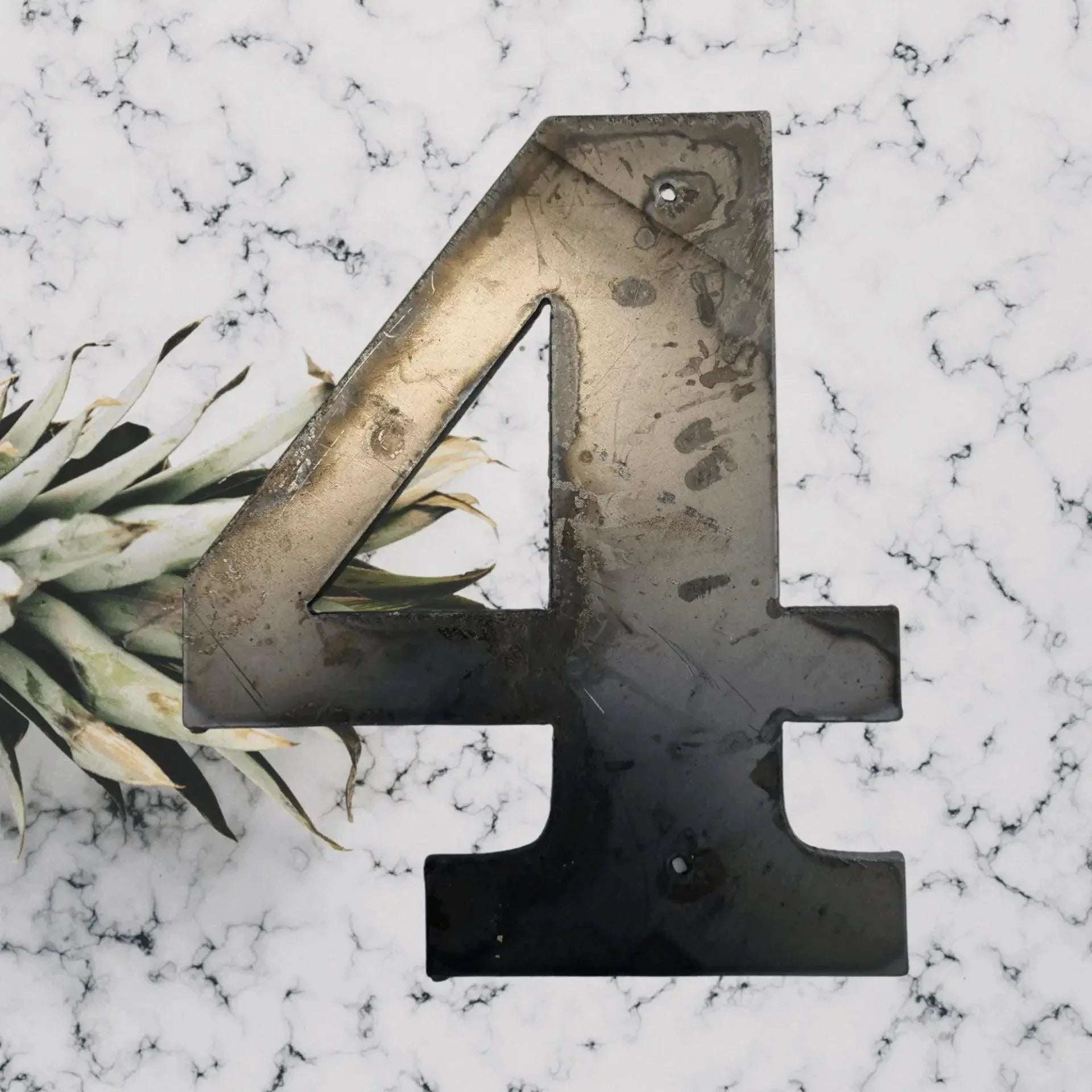 300mm Corten Steel House Numbers - Stylish 12" Street Numbers - Vintique Concepts