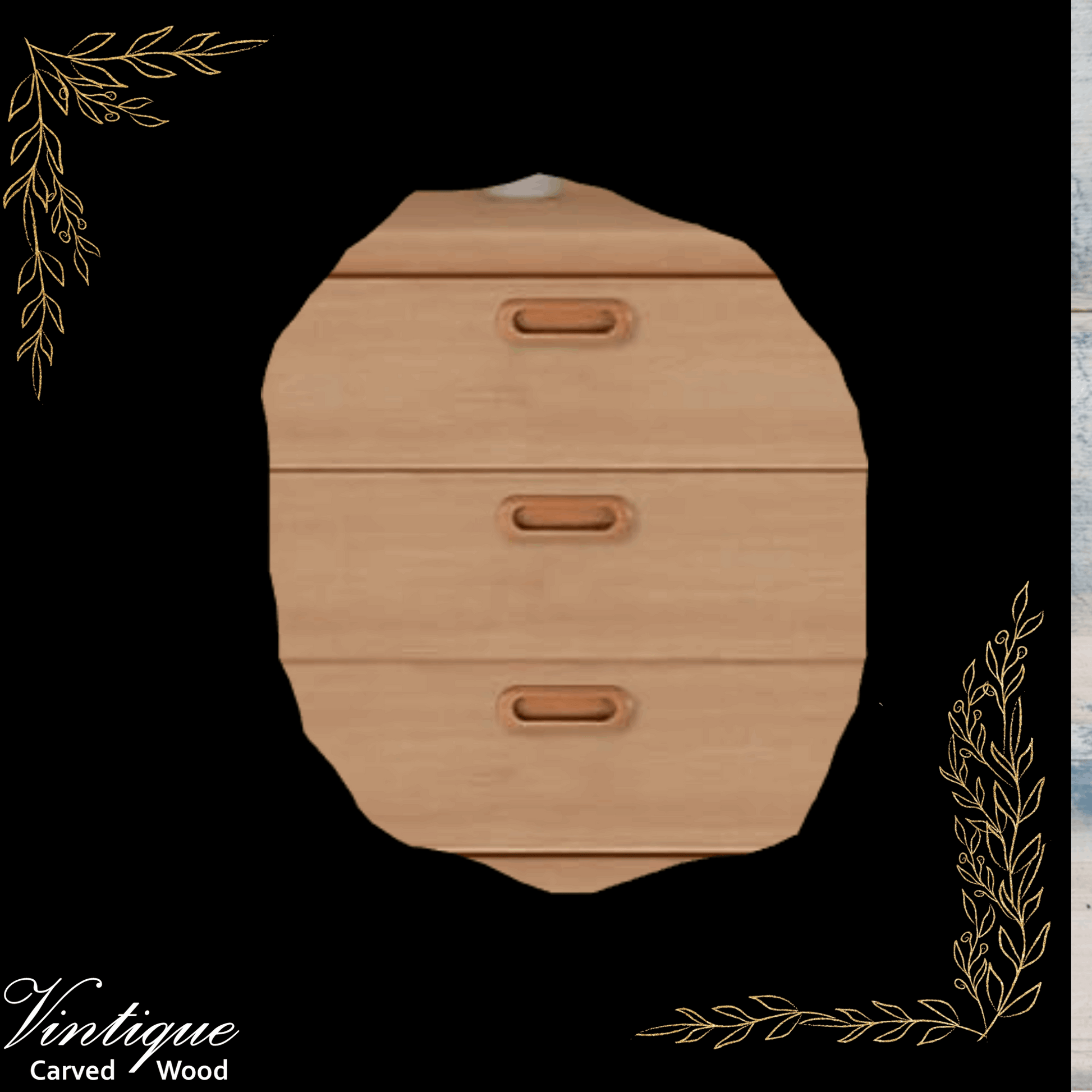 Concealed Cavity Rectangle wooden door Handle 120mm x 40mm