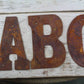 75mm Rusty Letters (alphabet  & symbols)-Vintique Concepts