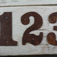 75mm Rusty Steel Street Numbers-Vintique Concepts