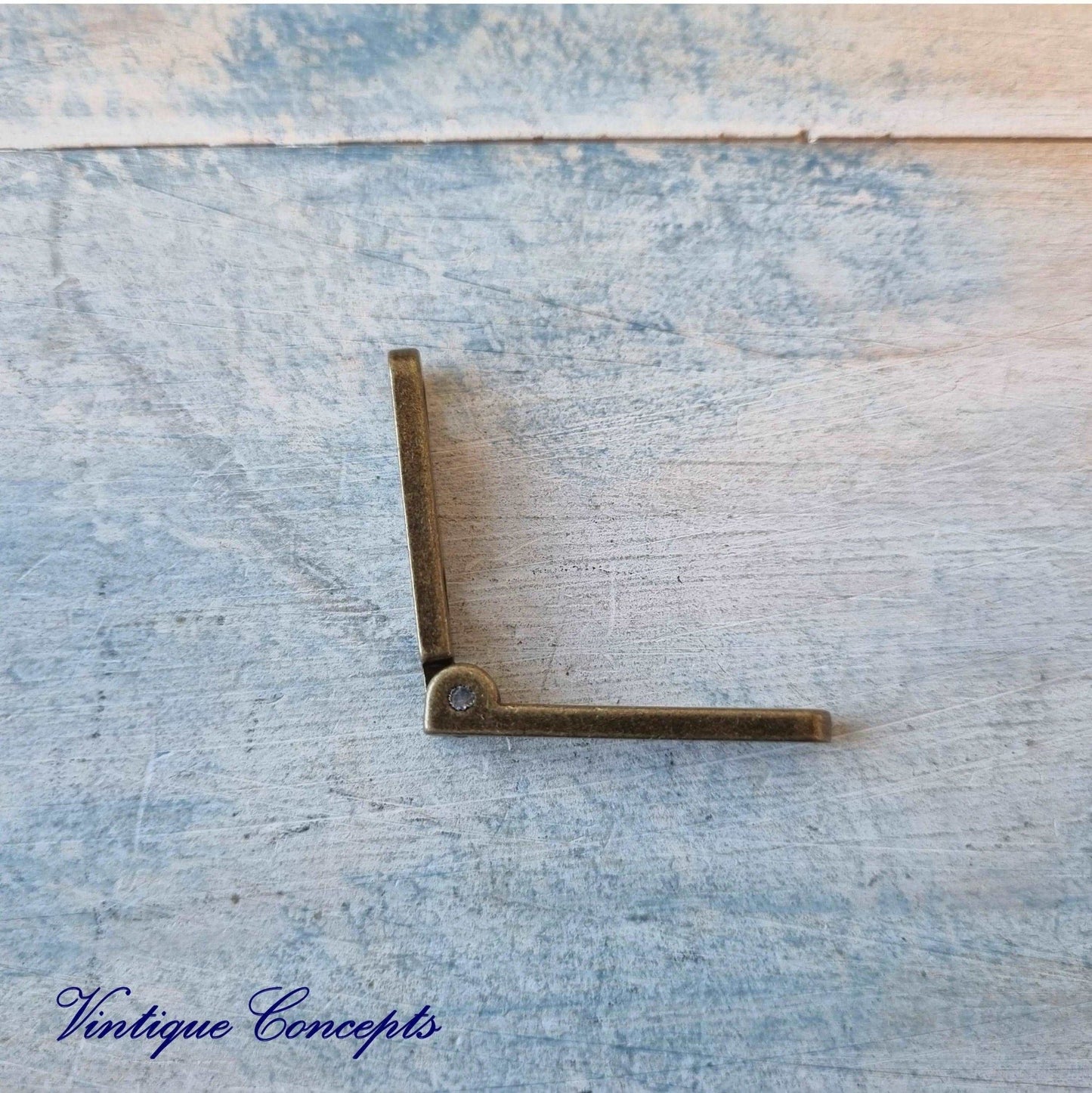 95 degree Bronze small narrow Hinge 32mm long-Vintique Concepts