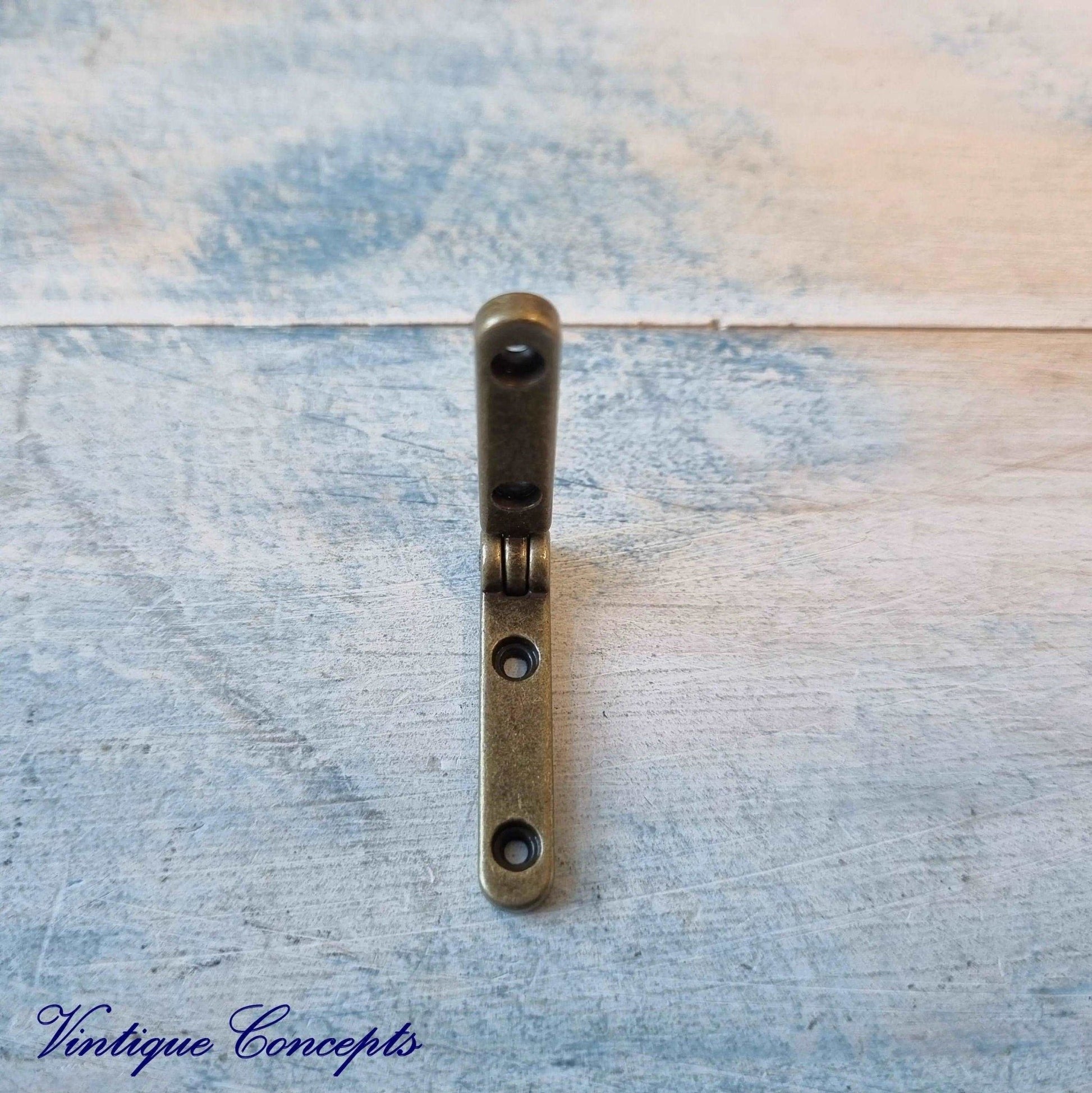 95 degree Bronze small narrow Hinge 32mm long-Vintique Concepts