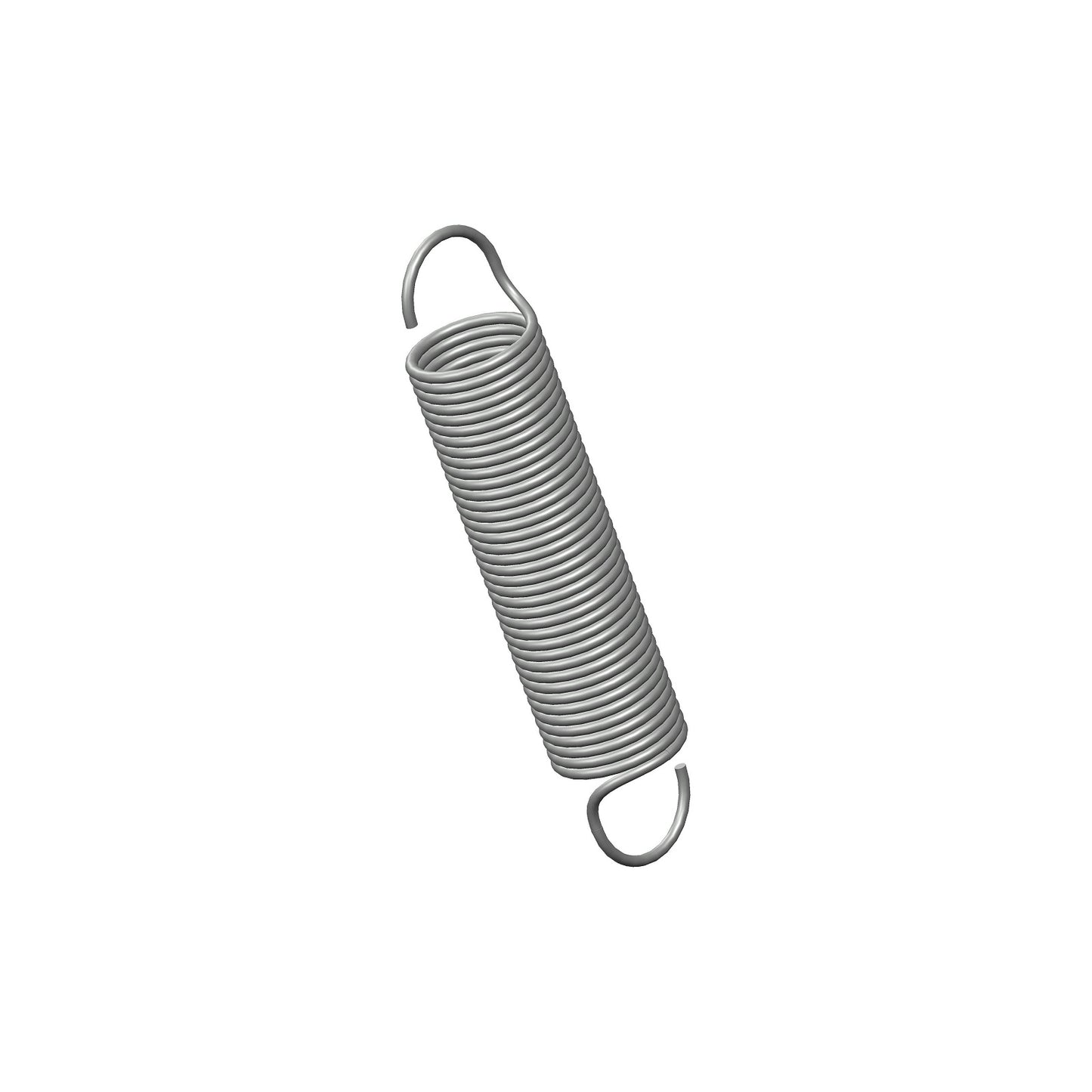 Zinc Extension Spring 38.1 mmL (x 7.14 OD x 0.64 WD) C023