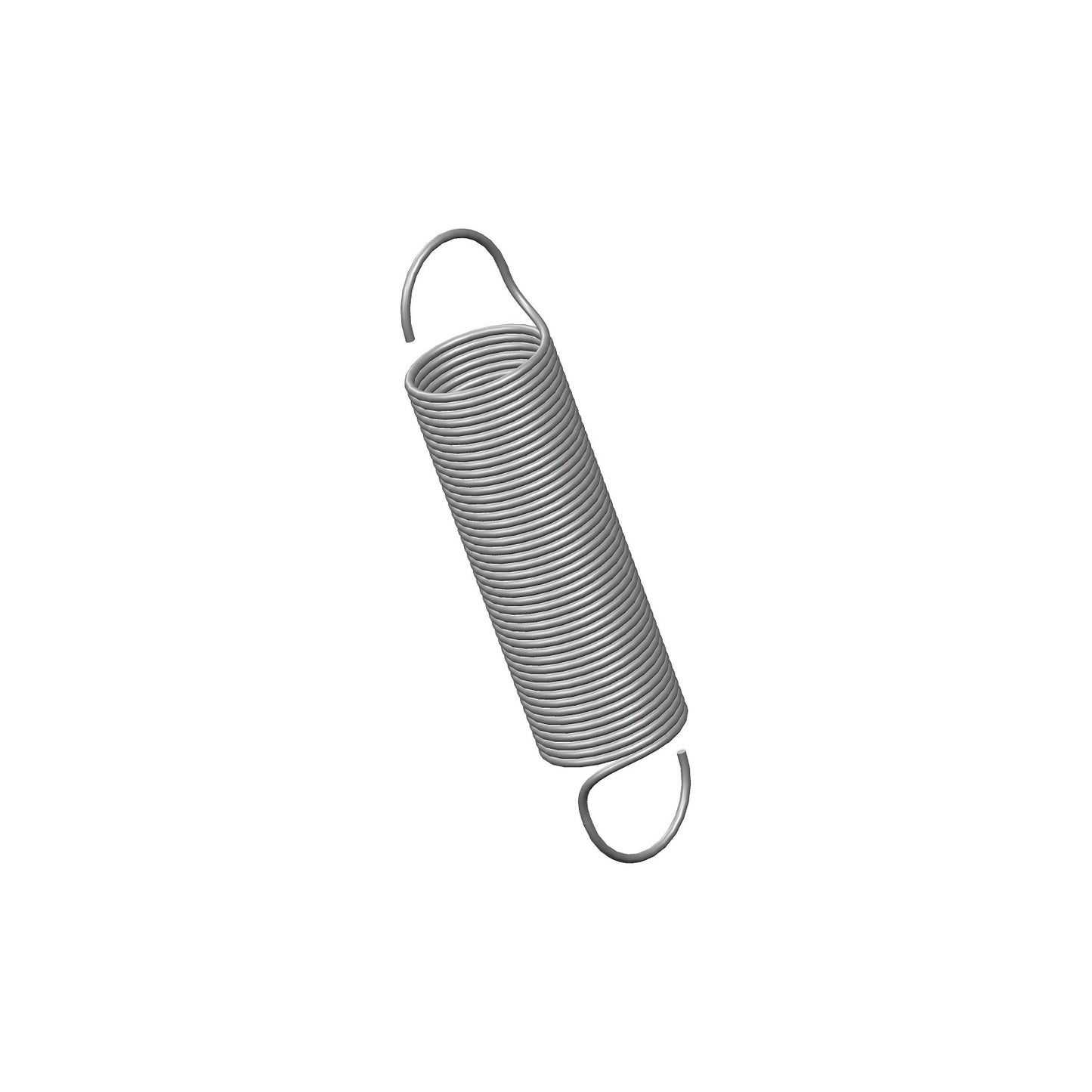 Zinc Extension Spring 38.1 mm L (x 7.92 OD x 0.51 WD) C025