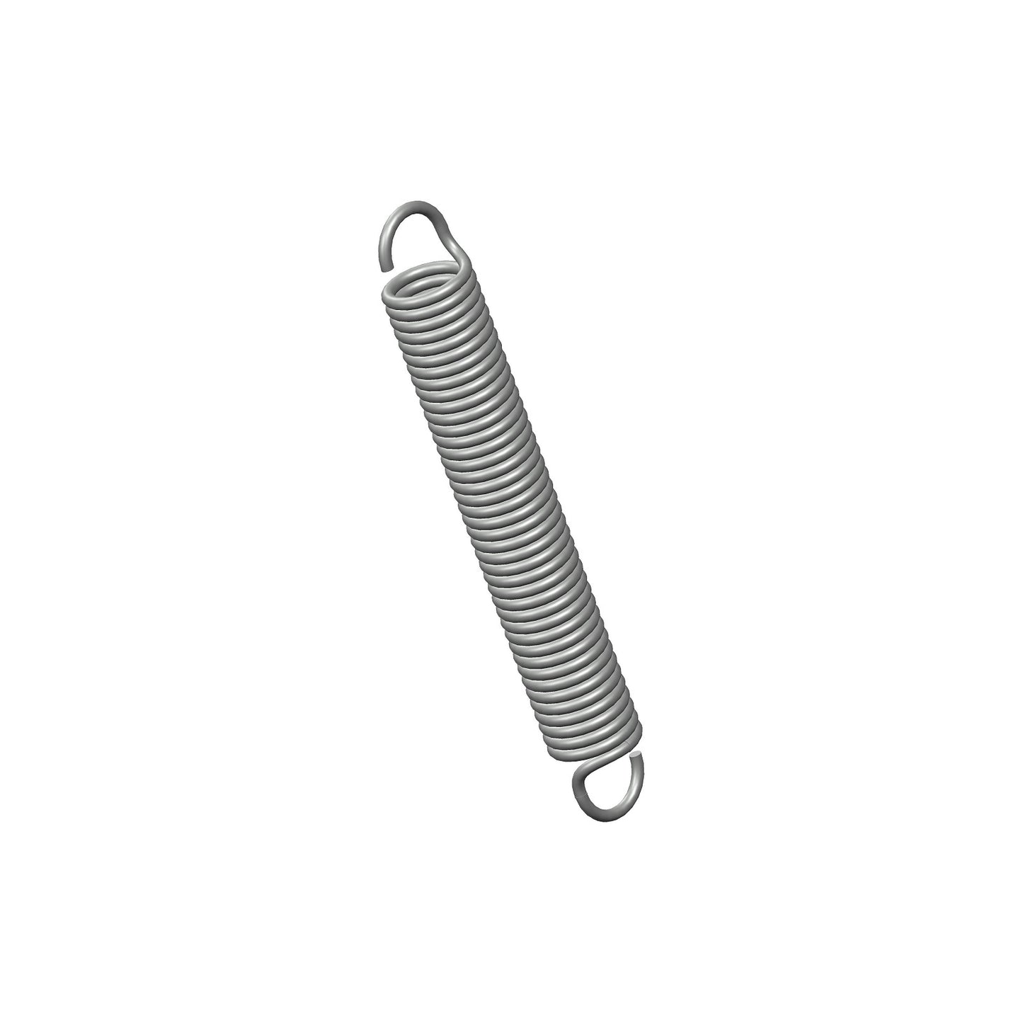 Zinc Extension Spring 47.63mm Long (x 6.35 OD x 0.89 WD) C069