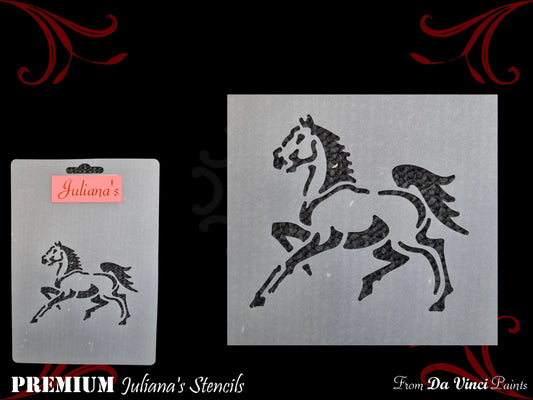 RUNNING HORSE furniture paint stencil 127mm x 180mm - Vintique Concepts