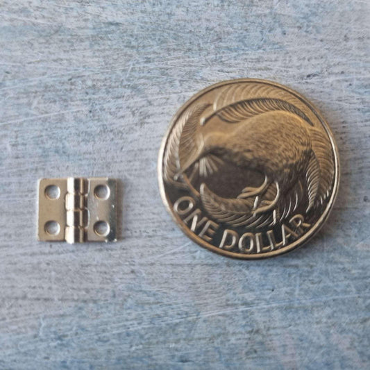 Doll House Brass Minute tiny Butt Hinge 9mm high - Vintique Concepts