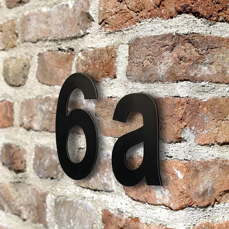 Premium  200mm Black Stainless steel floating Street number (0-9)