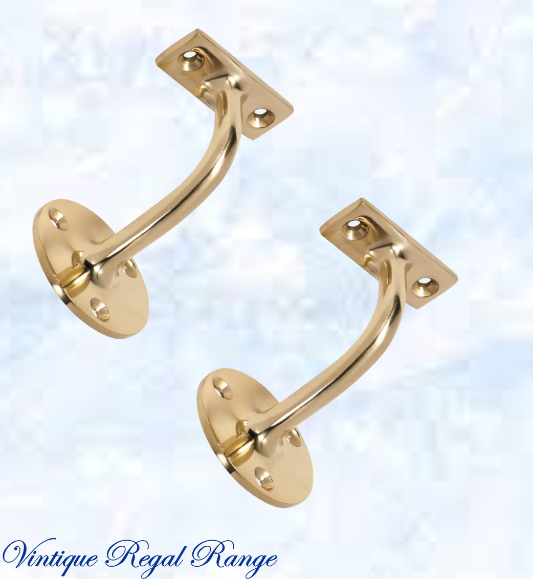 Regal Polished Brass MARY Shelf / handrail Bracket-Vintique Concepts