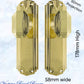 Polished Brass Art Deco Door knob W/backplate 178mm x 58mm-Vintique Concepts