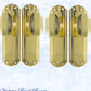 Polished Brass Art Deco Door knob W/backplate 178mm x 58mm-Vintique Concepts
