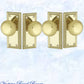 Polished Brass Short Shank Door knob W/backplate 125 x 50mm-Vintique Concepts