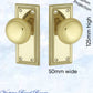 Polished Brass Short Shank Door knob W/backplate 125 x 50mm-Vintique Concepts