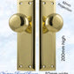 Polished Brass Long Shank Door knob W/backplate 200 x 50mm-Vintique Concepts