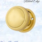 Polished Brass Ribbed Edge Standard Knob 45mm Dia-Vintique Concepts