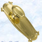 Polished Brass Chateau Door knob W/backplate 197 x 68mm-Vintique Concepts