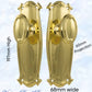 Polished Brass Chateau Door knob W/backplate 197 x 68mm-Vintique Concepts