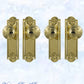 Polished Brass Francais Door knob W/backplate 188mmx58mm-Vintique Concepts