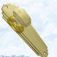 Polished Brass Art Deco Jive Door knob W/backplate 200x 63mm-Vintique Concepts