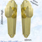 Polished Brass Art Deco Jive Door knob W/backplate 200x 63mm-Vintique Concepts