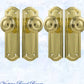 Polished Brass Palais Door knob W/backplate 175 x 58mm-Vintique Concepts
