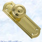 Polished Brass Palais Door knob W/backplate 175 x 58mm-Vintique Concepts