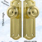 Polished Brass Palais Door knob W/backplate 175 x 58mm-Vintique Concepts
