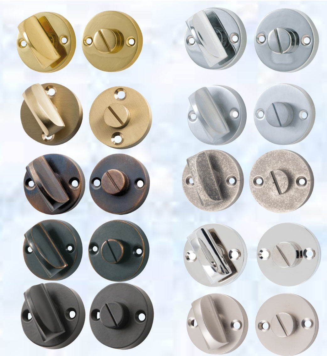 Round Privacy Turns 35mm Dia with spindle-Various finishes-Vintique Concepts