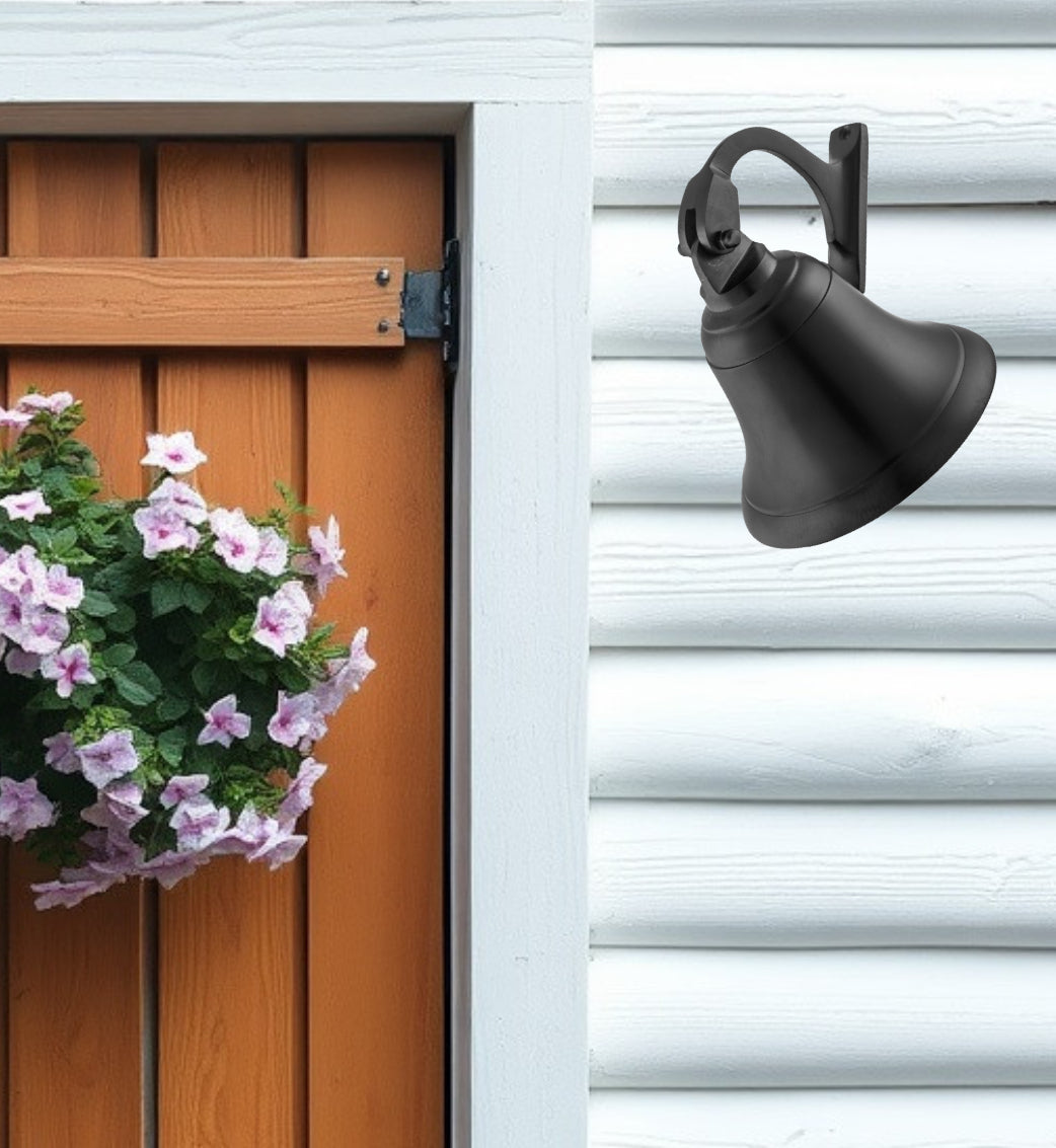 Classico Matt Black Brass ships Bell (100mm dia)-Vintique Concepts