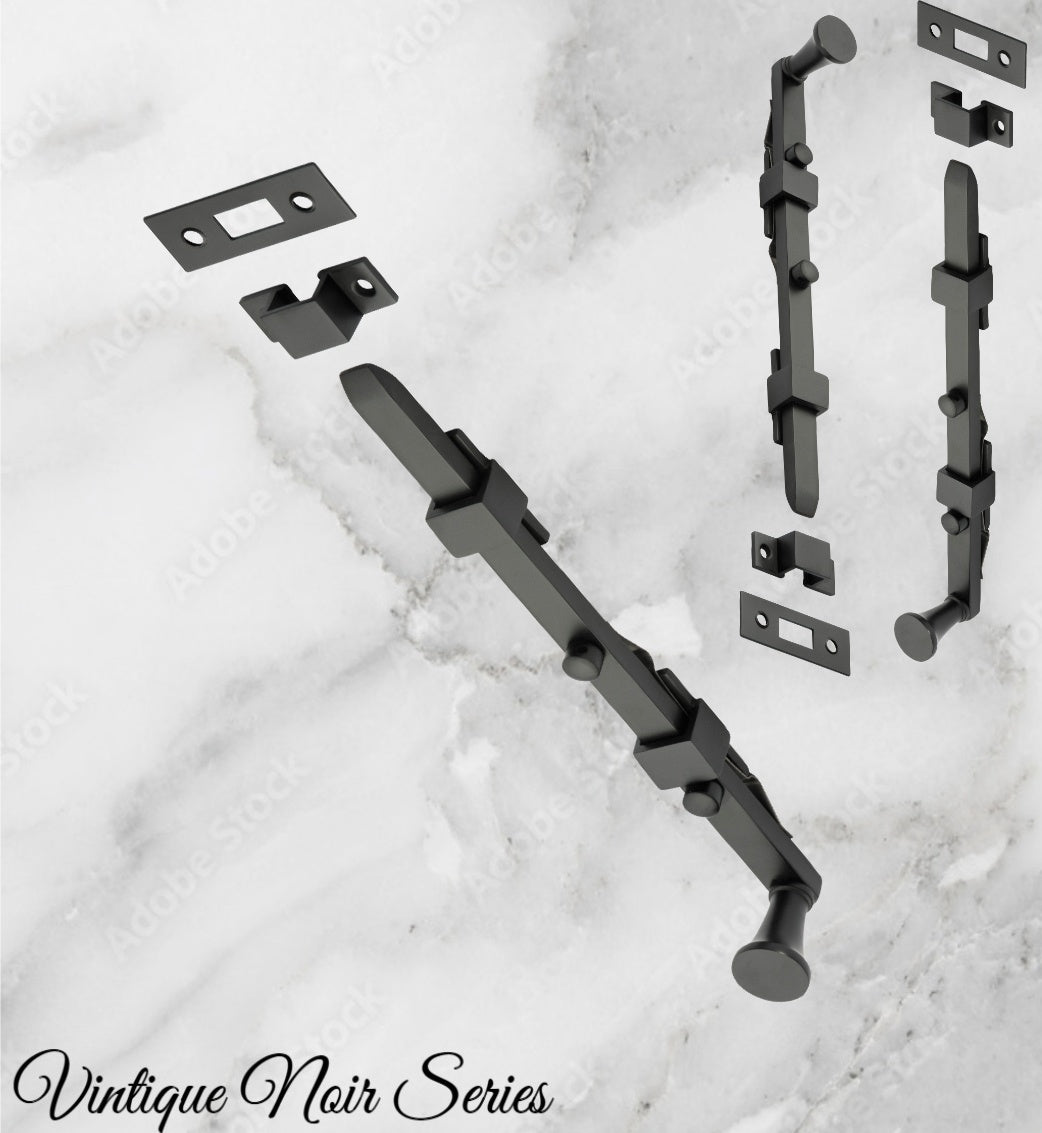 Panic Standard Barrel Bolt -Stylish Matt Black 255mm Long-Vintique Concepts