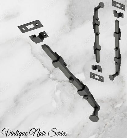 Panic Standard Barrel Bolt -Stylish Matt Black 255mm Long-Vintique Concepts