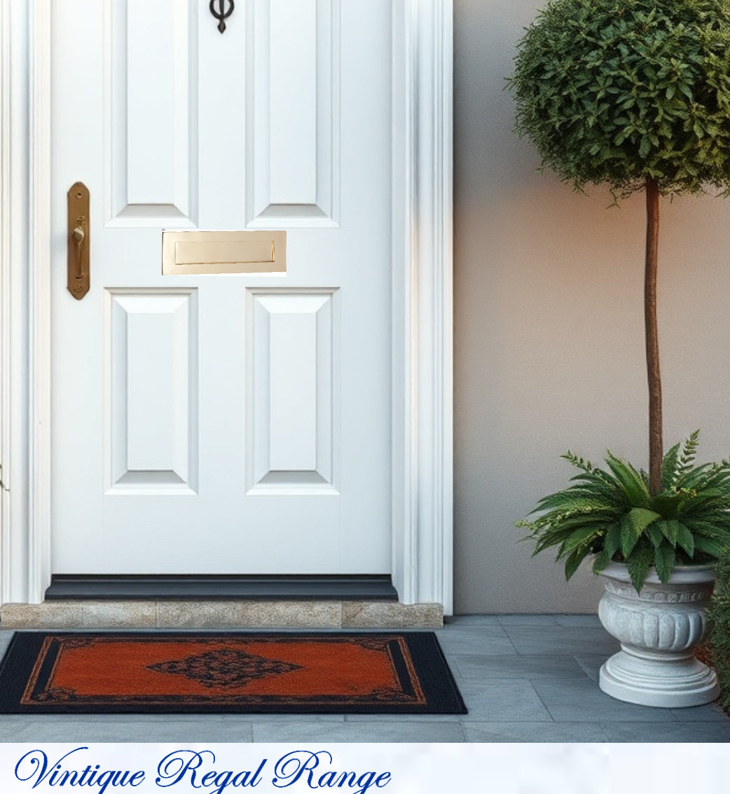 Polished Brass door mail or letter slot plate-Vintique Concepts