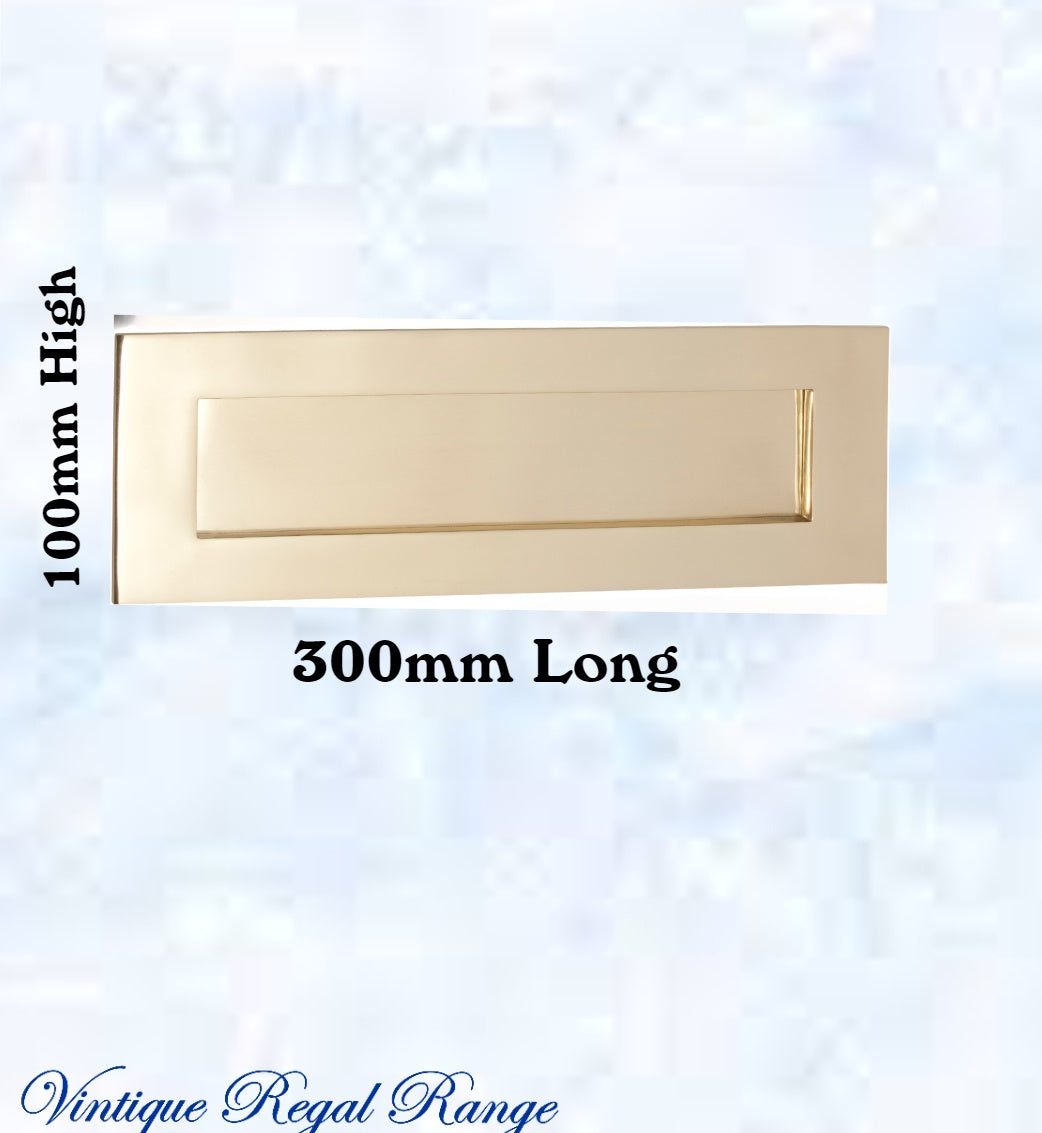 Polished Brass door mail or letter slot plate-Vintique Concepts
