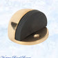 Polished Brass Oval Floor rubber door stop-Vintique Concepts