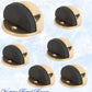 Polished Brass Oval Floor rubber door stop-Vintique Concepts