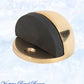 Polished Brass Oval Floor rubber door stop-Vintique Concepts