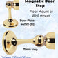 Polished Brass Magnetic door stop 75mm L x 44mm baseplate-Vintique Concepts