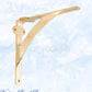 Regal Polished Brass GWENDOLENE Small Shelf bracket 130 x 130mm-Vintique Concepts