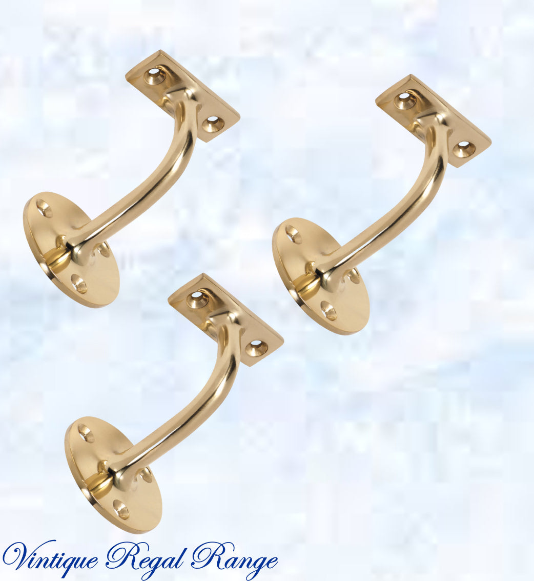 Regal Polished Brass MARY Shelf / handrail Bracket-Vintique Concepts