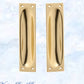 Classico Polished Brass Flush Pull door handle 140mm x 32mm-Vintique Concepts