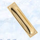 Classico Polished Brass Flush Pull door handle 140mm x 32mm-Vintique Concepts