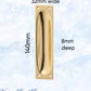 Classico Polished Brass Flush Pull door handle 140mm x 32mm-Vintique Concepts