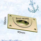 Mariner Polished Brass Ring Flush Pull rect door handle 90x88mm-Vintique Concepts