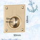 Marine Polished Brass Ring Flush Pull door handle 50mm x63mm-Vintique Concepts