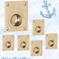 Marine Polished Brass Ring Flush Pull door handle 50mm x63mm-Vintique Concepts