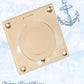 Yacht Polished Brass Ring Flush Pull door handle 63mm x 63mm-Vintique Concepts