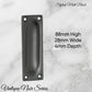 Classico Matt Black Flush Pull door handle 88mm x 28mm-Vintique Concepts