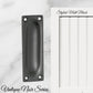 Classico Matt Black Flush Pull door handle 88mm x 28mm-Vintique Concepts