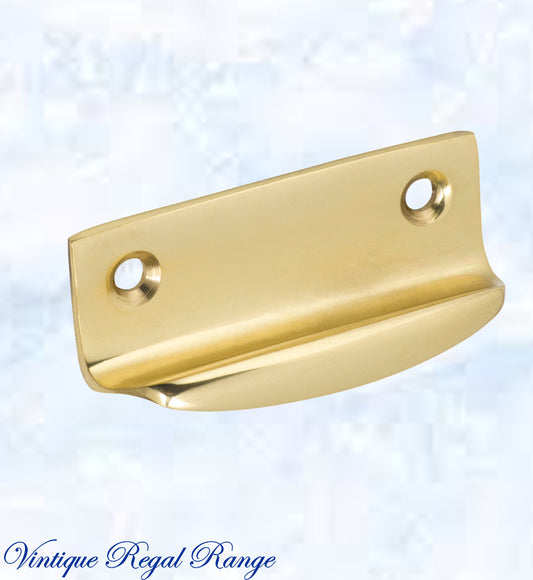 Regal Polished Brass sash Lipped window lift 63 x 32mm-Vintique Concepts