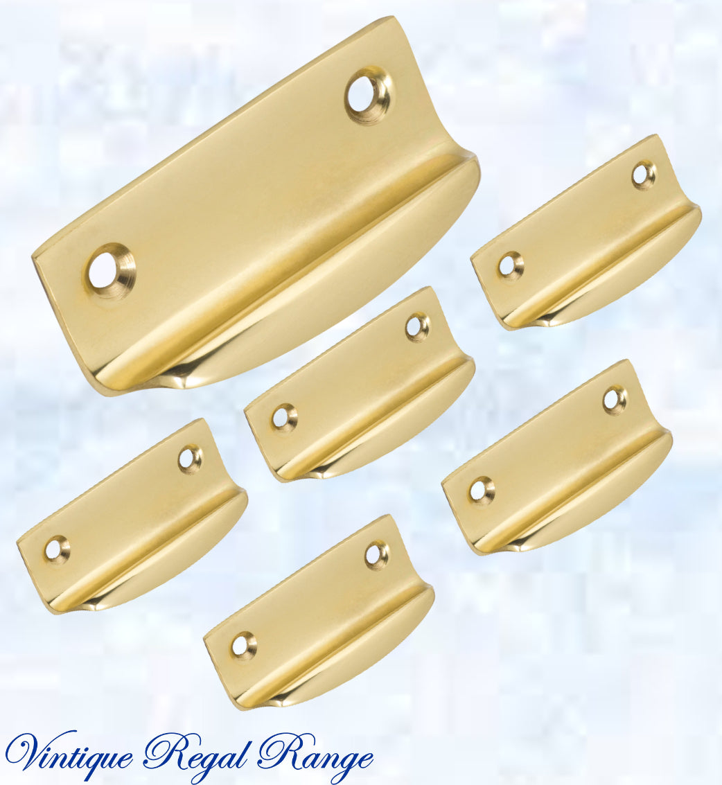 Regal Polished Brass sash Lipped window lift 63 x 32mm-Vintique Concepts